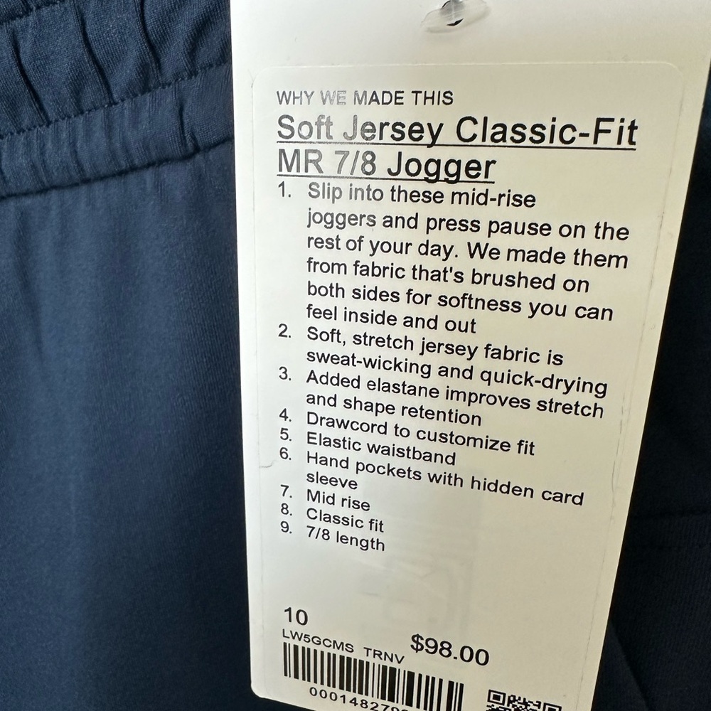 Lululemon Soft Jersey Classic-Fit Med-Rise 7/8 Jogger - Picture 7 of 7